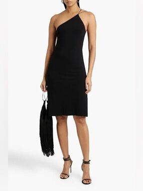 Nili Lotan Minimalist Black Slip Dress